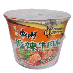 康师傅桶装香辣牛肉面 111g